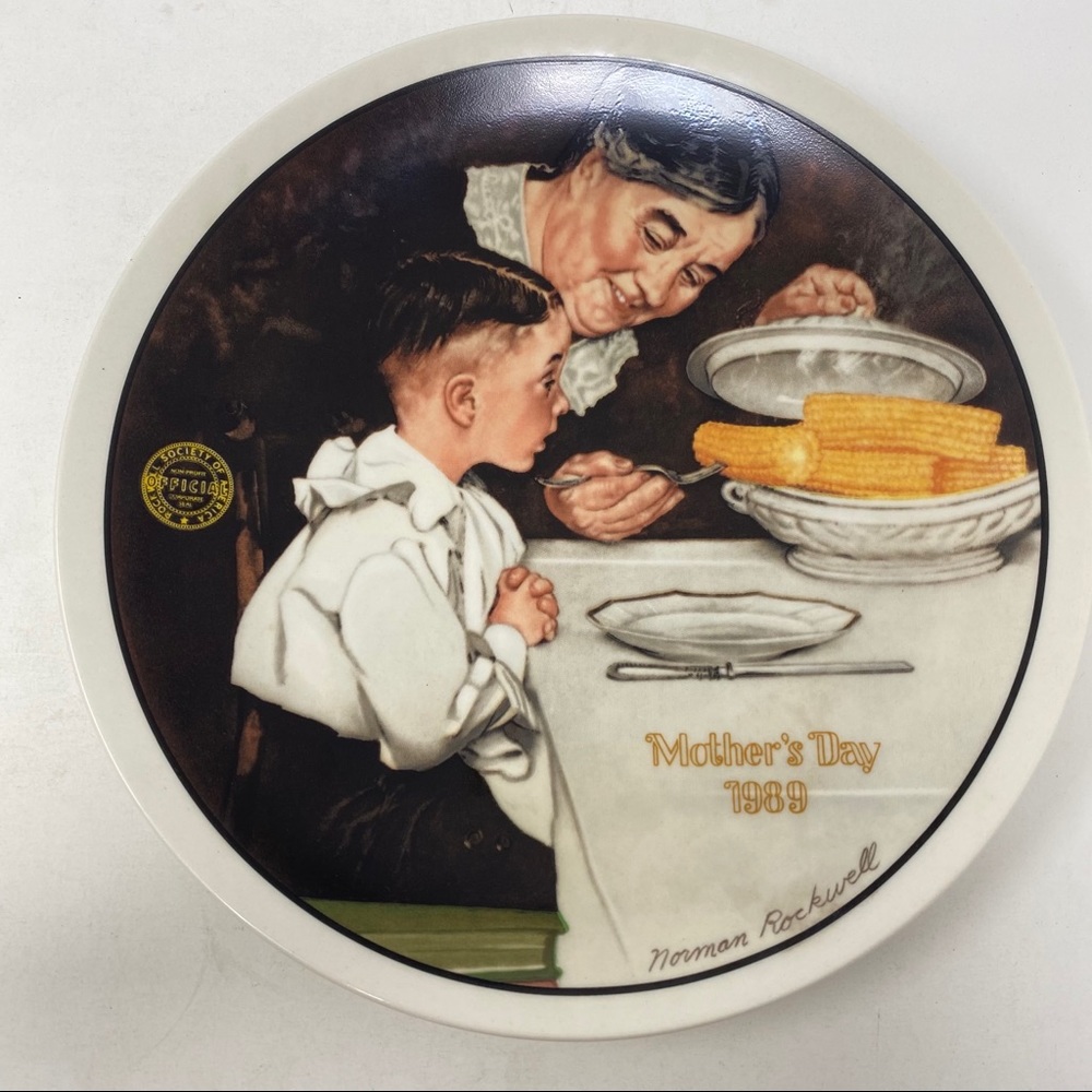 Norman Rockwell Sunday Dinner Plate